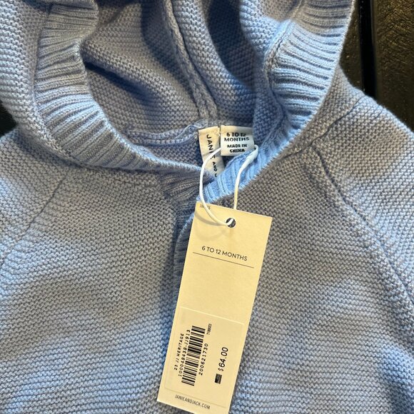 JANIE AND JACK BABY STRIPED BEAR EAR HOODED ONE-PIECE - Picture 4 of 4